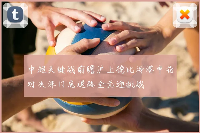 中超关键战前瞻沪上德比海港申花对决津门虎退路全无迎挑战